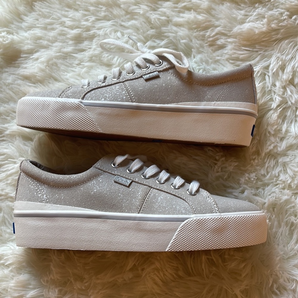 Keds Jump Kick Duo Textile Metallic Sneaker. These look/feel like suede.